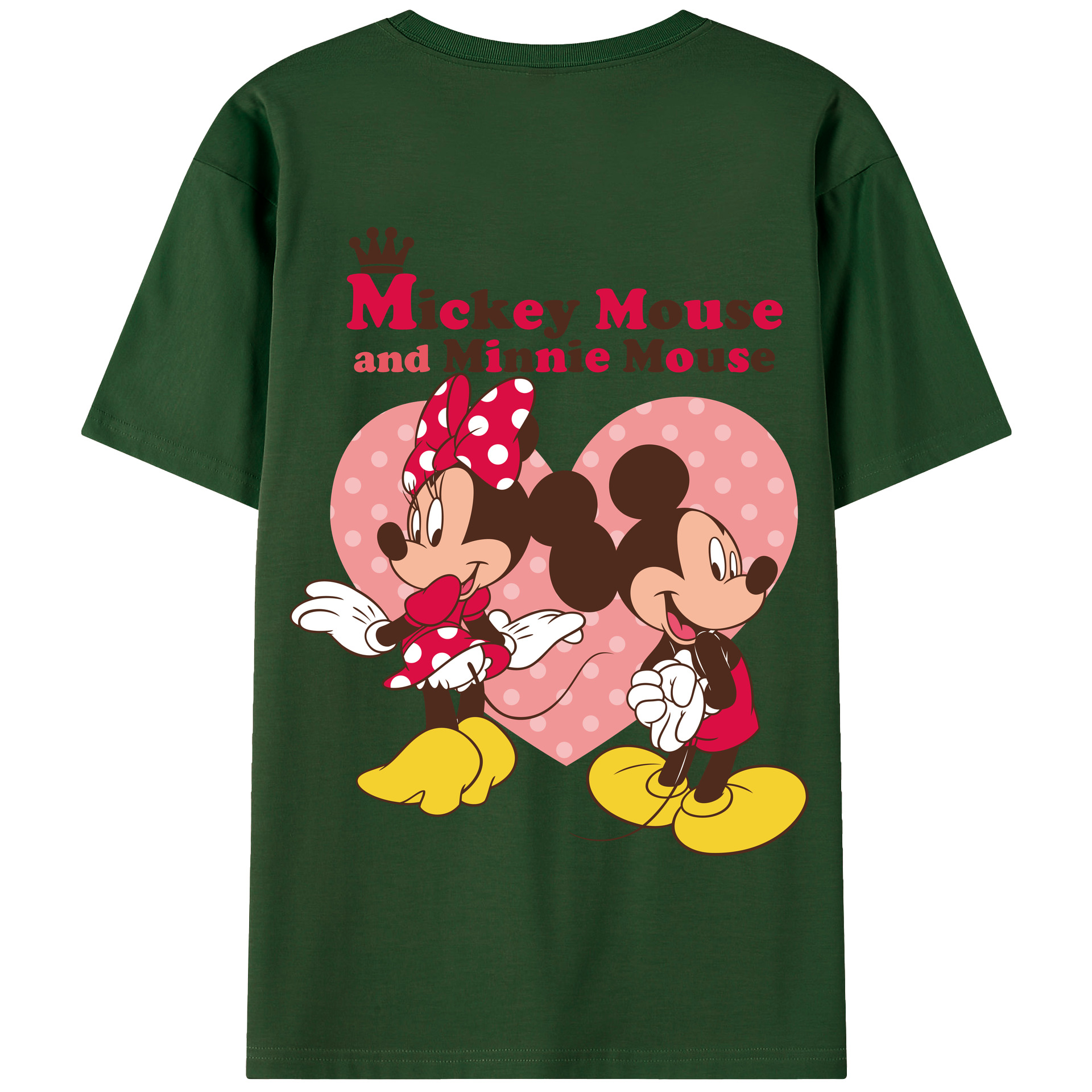 （画像用） ミッキーマウス Mickey Mouse 綿100％半袖Tシャツ（背面プリント）
